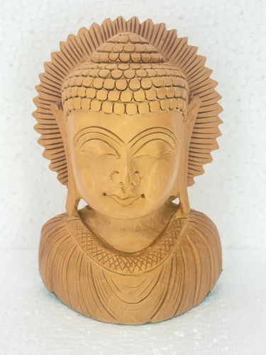 Buddha holzskulptur kopf - holzskulptur,