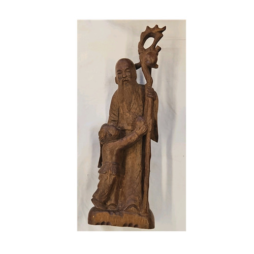 Holzskulptur heiliger mit - holzskulptur,