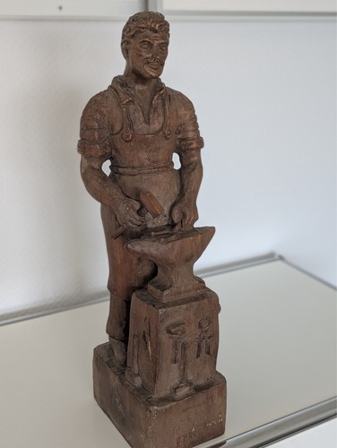 Holzfigur skulptur schmied - holzfigur,