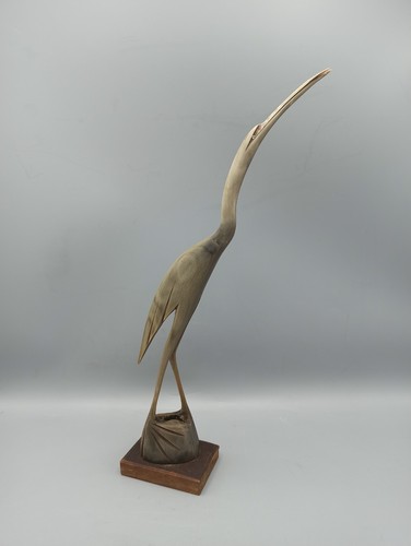 Reiher skulptur echtes horn - skulptur,