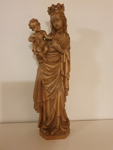 Holzskulptur madonna mit kind - holzskulptur,
