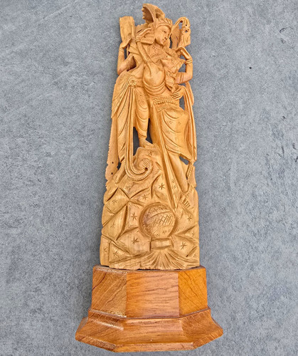 Handgeschnitzte holzfigur paar - handgeschnitzte,