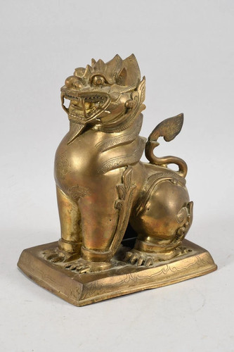 Asiatika bronze figur foo hund - figur,
