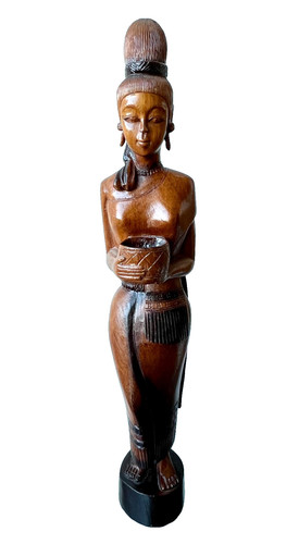 Vintage holzskulptur figur - holzskulptur,