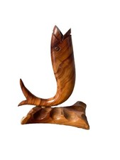 Vintage Fischskulptur aus Holz