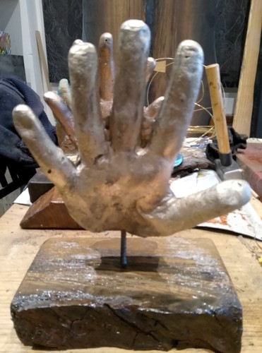 Bronze hand abguss - hand, abguss,