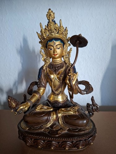 Bronze statue weiße tara - bronze-statue, "weiße