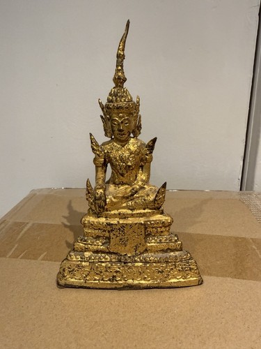 Vergoldete buddha figur - vergoldete, buddha-figur