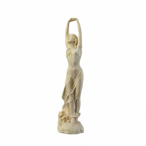 Stehende frauenfigur aus holz - aus,