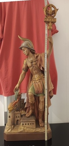 Holzfigur florian cm mit - st.florian,