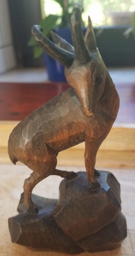 Gemse holz skulptur - gemse,